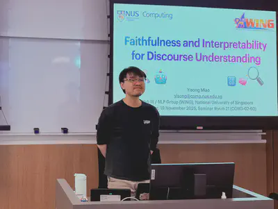 Yisong Miao presenting at AI Seminar