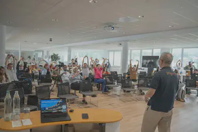 Let's stretch before the talk!